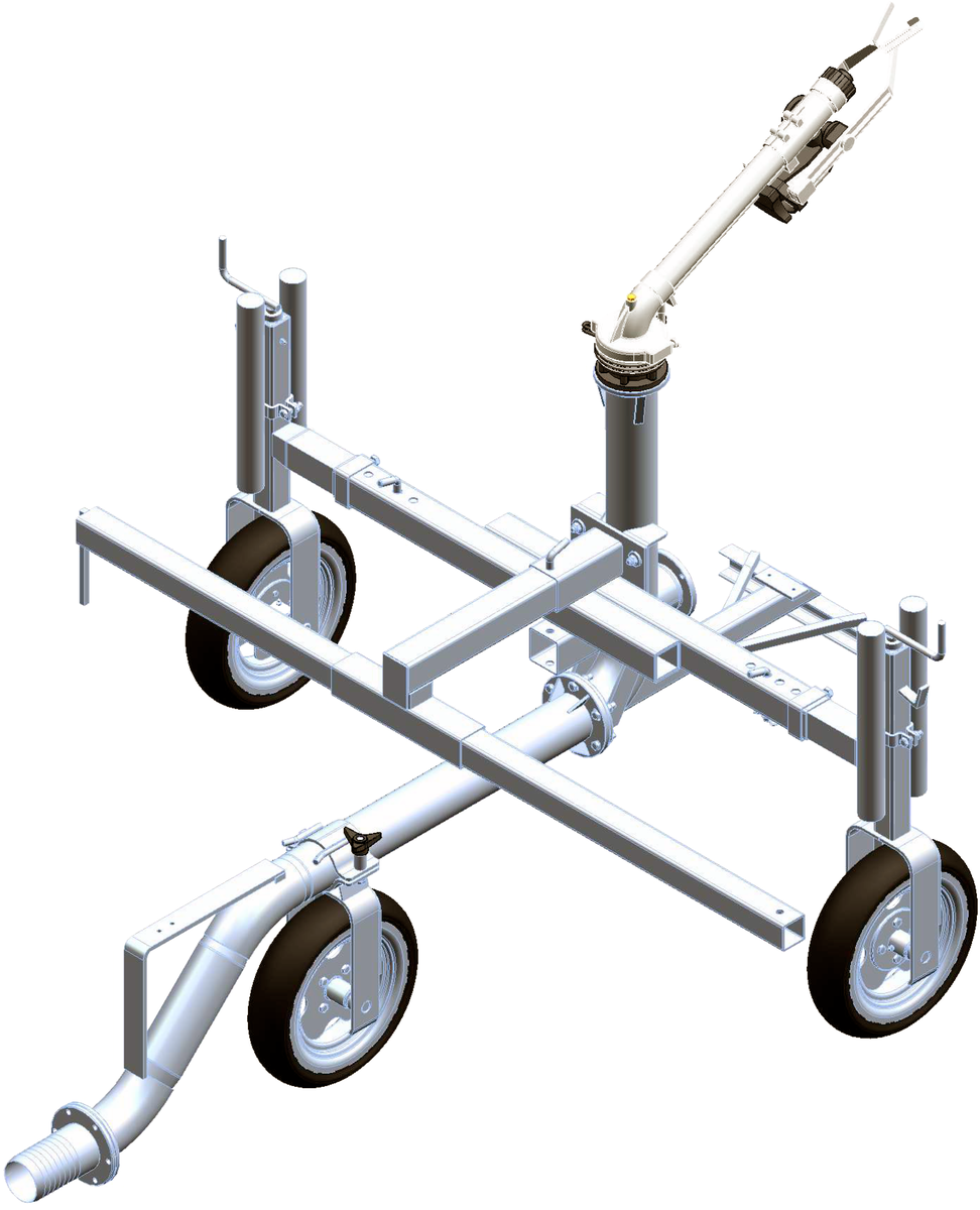 Carrello tre ruote centrato in campo